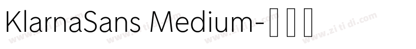 KlarnaSans Medium字体转换